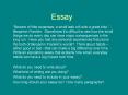 Essay PowerPoint PPT Presentation