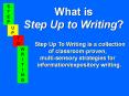 Step Up to Writing PowerPoint PPT Presentation