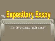 The five paragraph essay