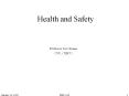 Health and Safety PowerPoint PPT Presentation