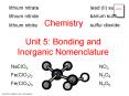 Unit 5  Bonding and Nomenclature PowerPoint PPT Presentation