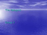 The Halogens  Group 7