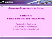 German Grammar Lectures