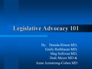 Legislative Advocacy 101