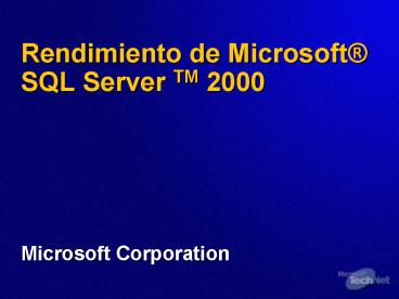 Rendimiento de Microsoft