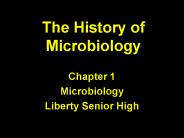 The History of Microbiology