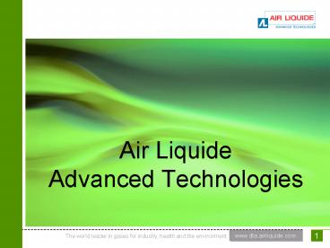 Air Liquide Advanced Technologies