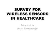 SURVEY FOR WIRELESS SENSORS IN HEALTHCARE
