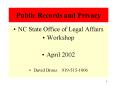 Public Records and Privacy PowerPoint PPT Presentation