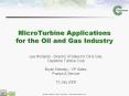 MicroTurbine Applications for the Oil and Gas Industry PowerPoint PPT Presentation