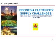 INDONESIA ELECTRICITY SUPPLY CHALLENGES: TEN-YEAR ELECTRICITY DEVELOPMENT PLAN 2010-2019