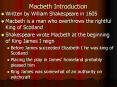 Macbeth Introduction PowerPoint PPT Presentation