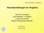 Hexendarstellungen im Vergleich