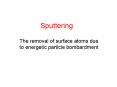 Sputtering PowerPoint PPT Presentation