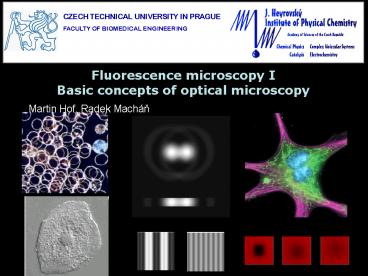 Fluorescence microscopy I Basic concepts of optical microscopy