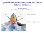 Synchrotron Radiation Interaction with Matter; Different Techniques