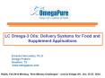 LC Omega-3 Oils: Delivery Systems for Food and Supplement Applications PowerPoint PPT Presentation