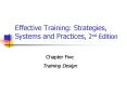 Effective Training: Strategies, Systems and Practices, 2nd Edition PowerPoint PPT Presentation