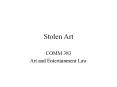 Stolen Art PowerPoint PPT Presentation