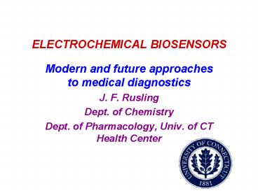 ELECTROCHEMICAL BIOSENSORS