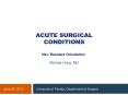 Acute surgical conditions PowerPoint PPT Presentation