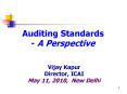 Auditing Standards - A Perspective PowerPoint PPT Presentation