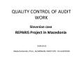 QUALITY CONTROL OF AUDIT WORK PowerPoint PPT Presentation