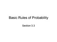 Basic Rules of Probability