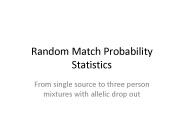 Random Match Probability Statistics