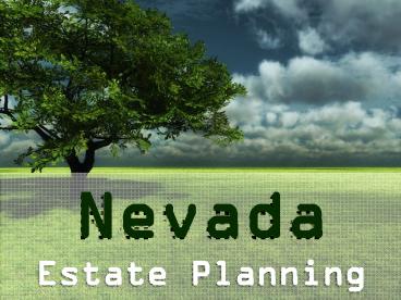 Nevada Estate Planning Primer