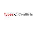 Types of Conflicts