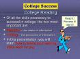 College Reading PowerPoint PPT Presentation