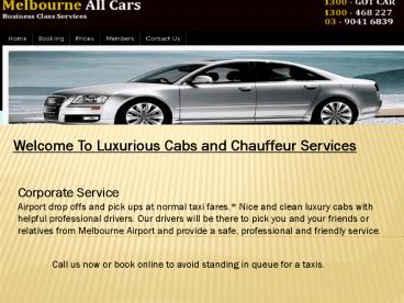 Melbourne Silver Service Taxi