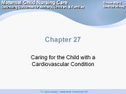 Caring for the Child with a Cardiovascular Condition