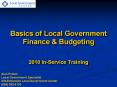 Basics of Local Government Finance PowerPoint PPT Presentation