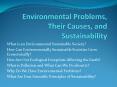 Environmental Problems, Their Causes, and Sustainability PowerPoint PPT Presentation