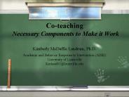 Co-teaching: Necessary Components to Make it Work