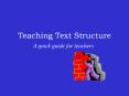 Teaching Text Structure PowerPoint PPT Presentation