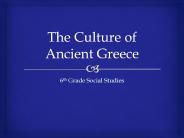 The Culture of Ancient Greece
