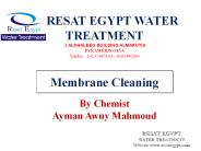 Membrane Cleaning