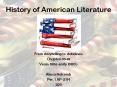 History of American Literature PowerPoint PPT Presentation