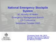 National Emergency Stockpile System