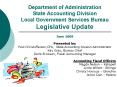Department of Administration State Accounting Division Local Government Services Bureau Legislative Update PowerPoint PPT Presentation