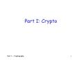 Part I: Crypto PowerPoint PPT Presentation