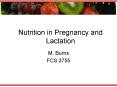 Nutrition in Pregnancy and Lactation PowerPoint PPT Presentation