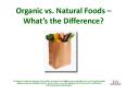 Organic vs. Natural Foods  PowerPoint PPT Presentation