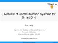 Overview of Communication Systems for Smart Grid PowerPoint PPT Presentation
