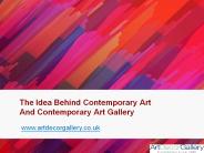 The Idea Behind Contemporary Art And Contemporary Art Gallery