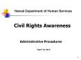 Civil Rights Awareness PowerPoint PPT Presentation
