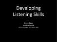 Developing Listening Skills PowerPoint PPT Presentation